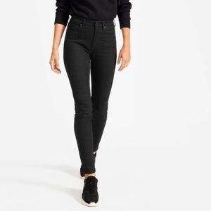 NWT Everlane High Rise Ankle Skinny Jeans black 26